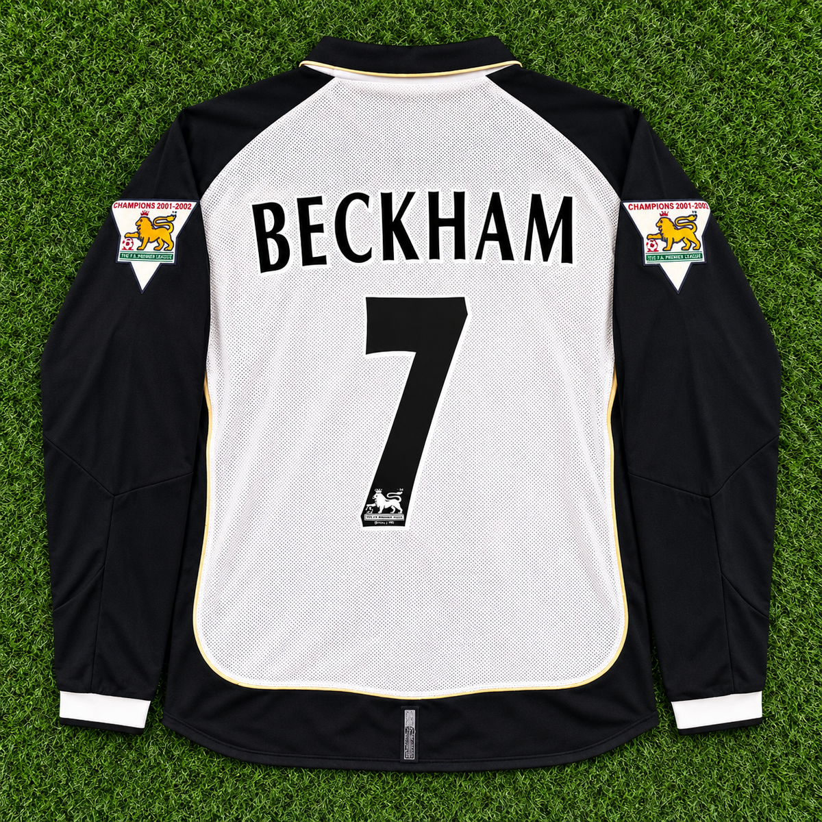 NEW 2001/2002 Reversible Man United #7 Beckham (Away) Retro-Slim Fit