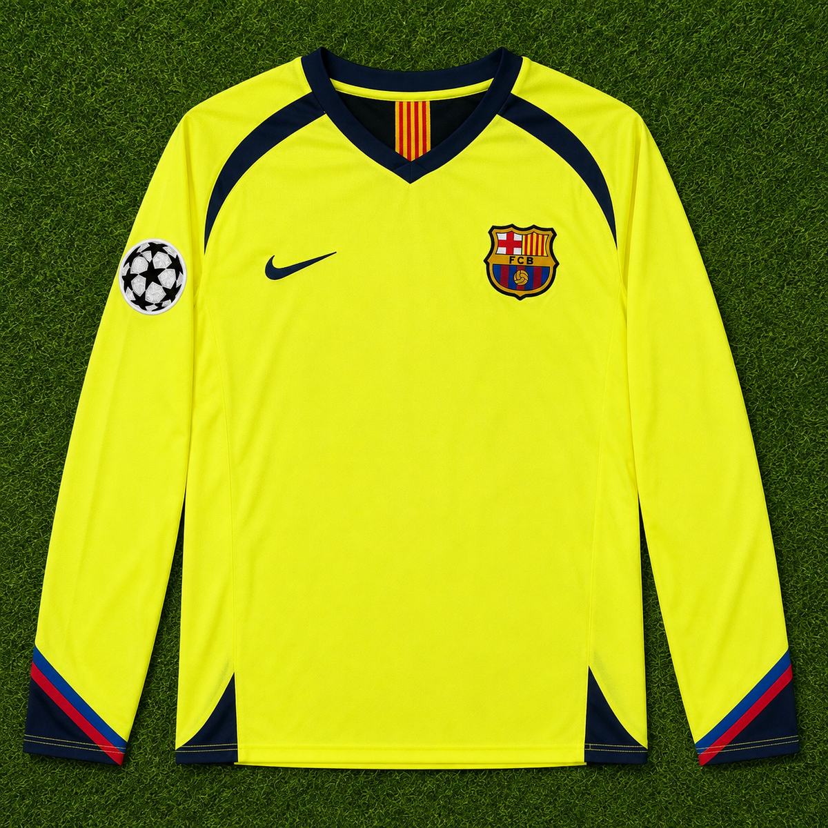 NEW 2005/2006 FC Barcelona #10 Ronaldinho (Away) Retro- Slim Fit