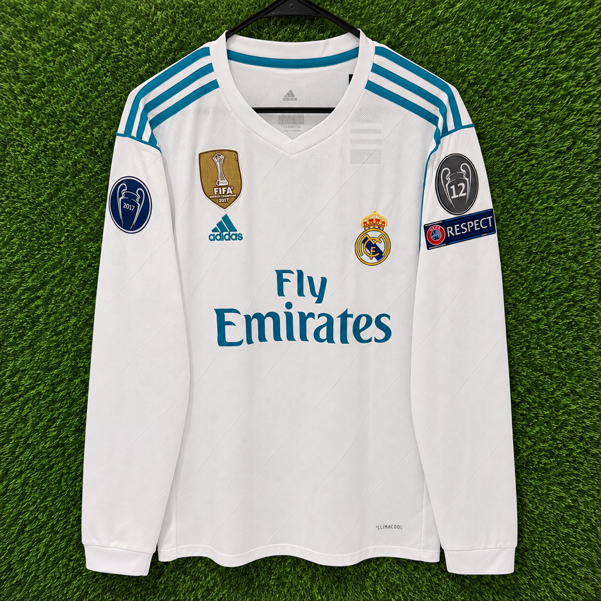 NEW 2017/2018 Real Madrid CL Final #7 Ronaldo (Home) Retro-Slim Fit