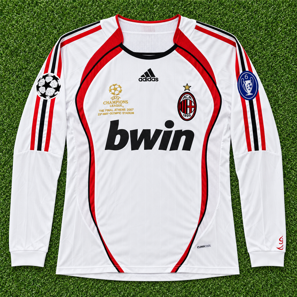NEW 2006/2007 AC Milan CL Final #22 KAKA' (Away) Retro-Slim Fit