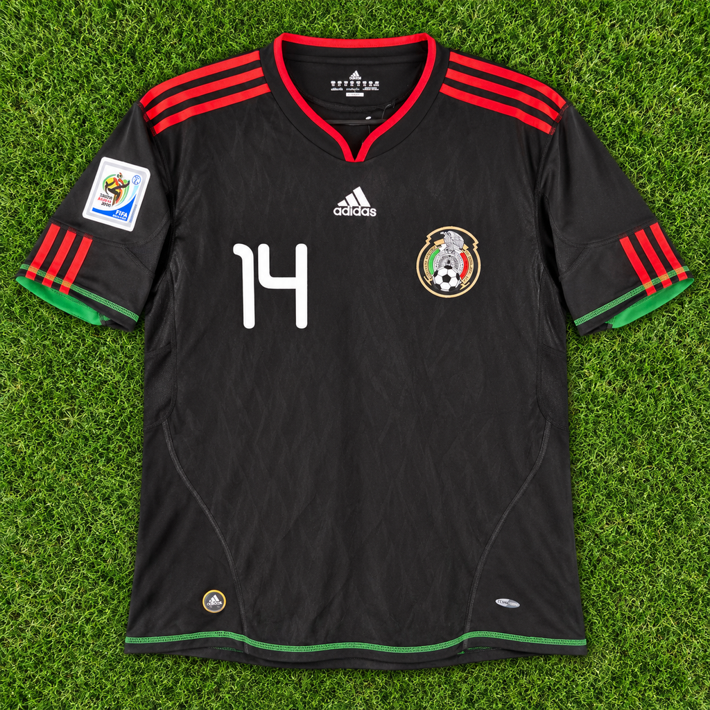NEW 2010 Mexico WC #14 J. Hernandez (Away) Player Version- Slim Fit