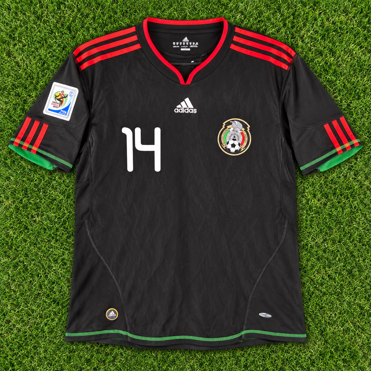 NEW 2010 Mexico WC #14 J. Hernandez (Away) Player Version- Slim Fit