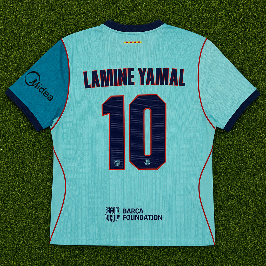NEW 2026/2027 FC Barcelona #10 Lamine Yamal (3rd Kit) Player Version- Slim Fit