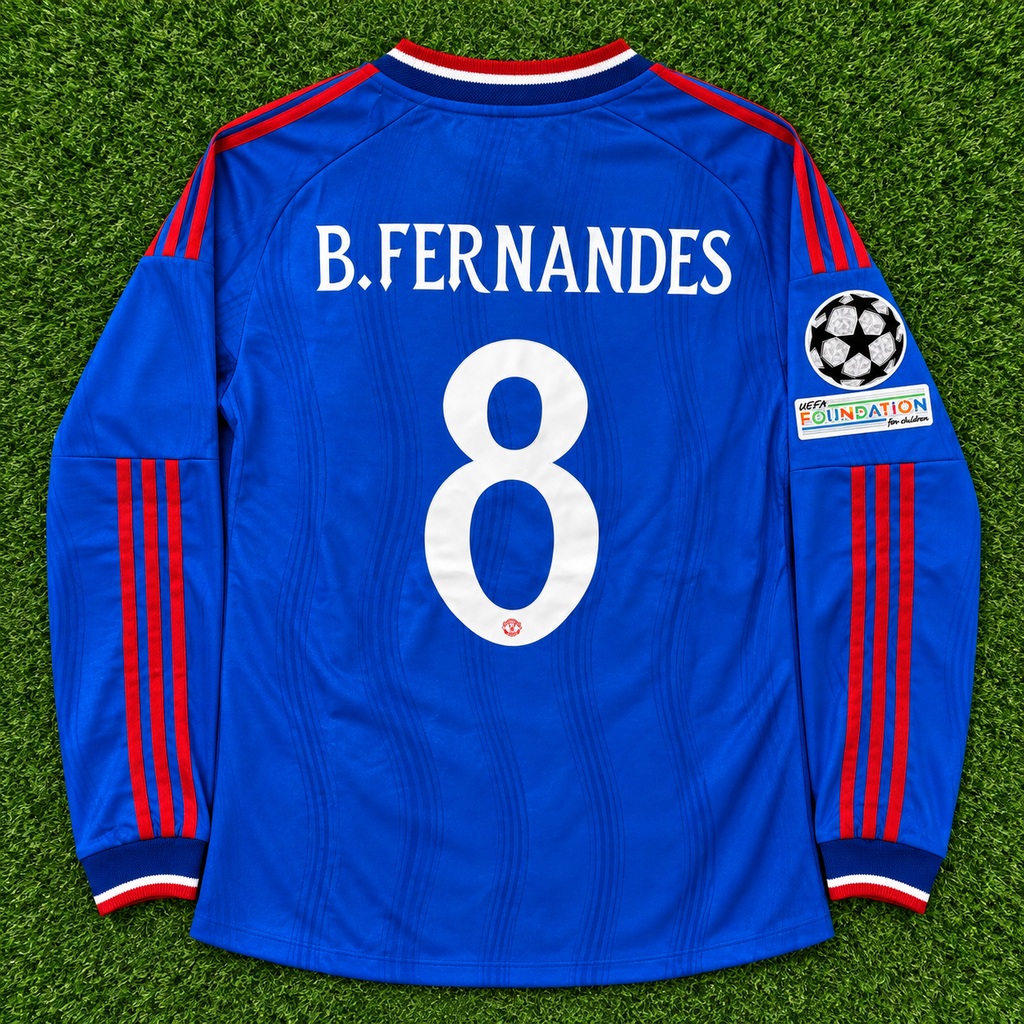 NEW 2026/2027 CL Man United #8 Bruno Fernandes (Away) Player Version-Slim Fit