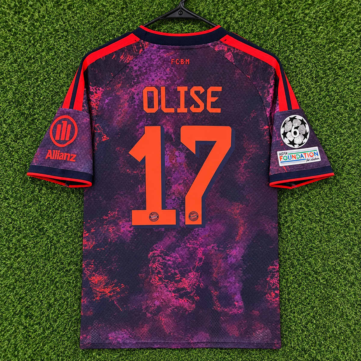 NEW 2026/2027 CL FC Bayern #17 Olise (#rd Kit) Player Version-Slim Fit