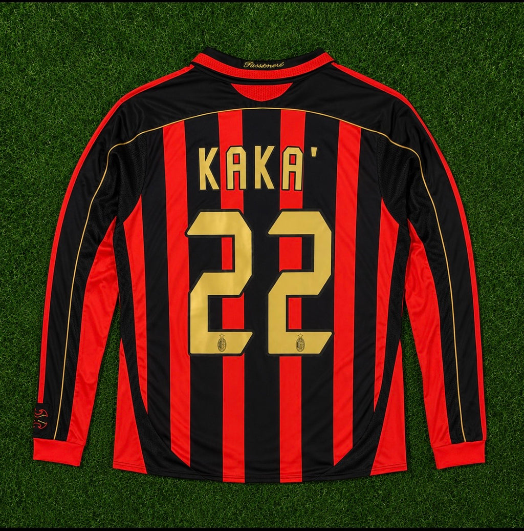 NEW 2006/2007 AC Milan #22 Kaka Champions League (Home) Retro- Slim Fit