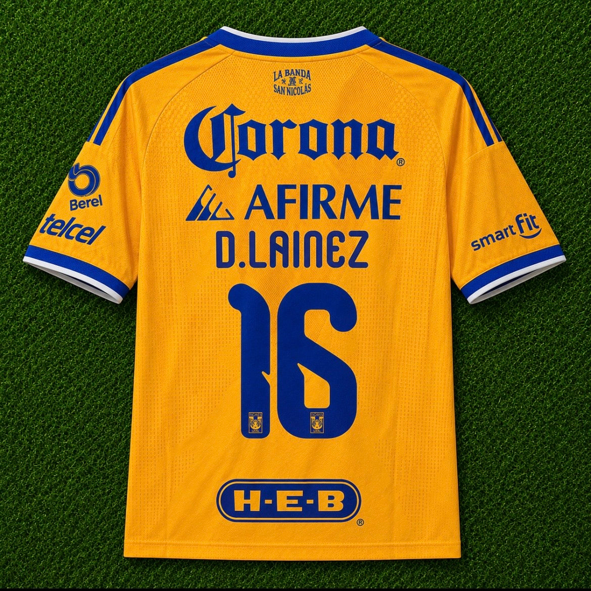 NEW 26/27 Tigres UANL #16 D.Lainez (Home) Player version- Slim Fit