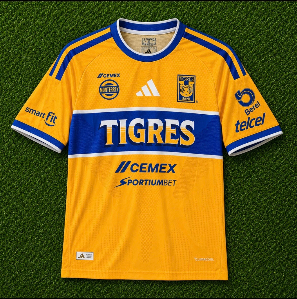 NEW 26/27 Tigres UANL #16 D.Lainez (Home) Player version- Slim Fit