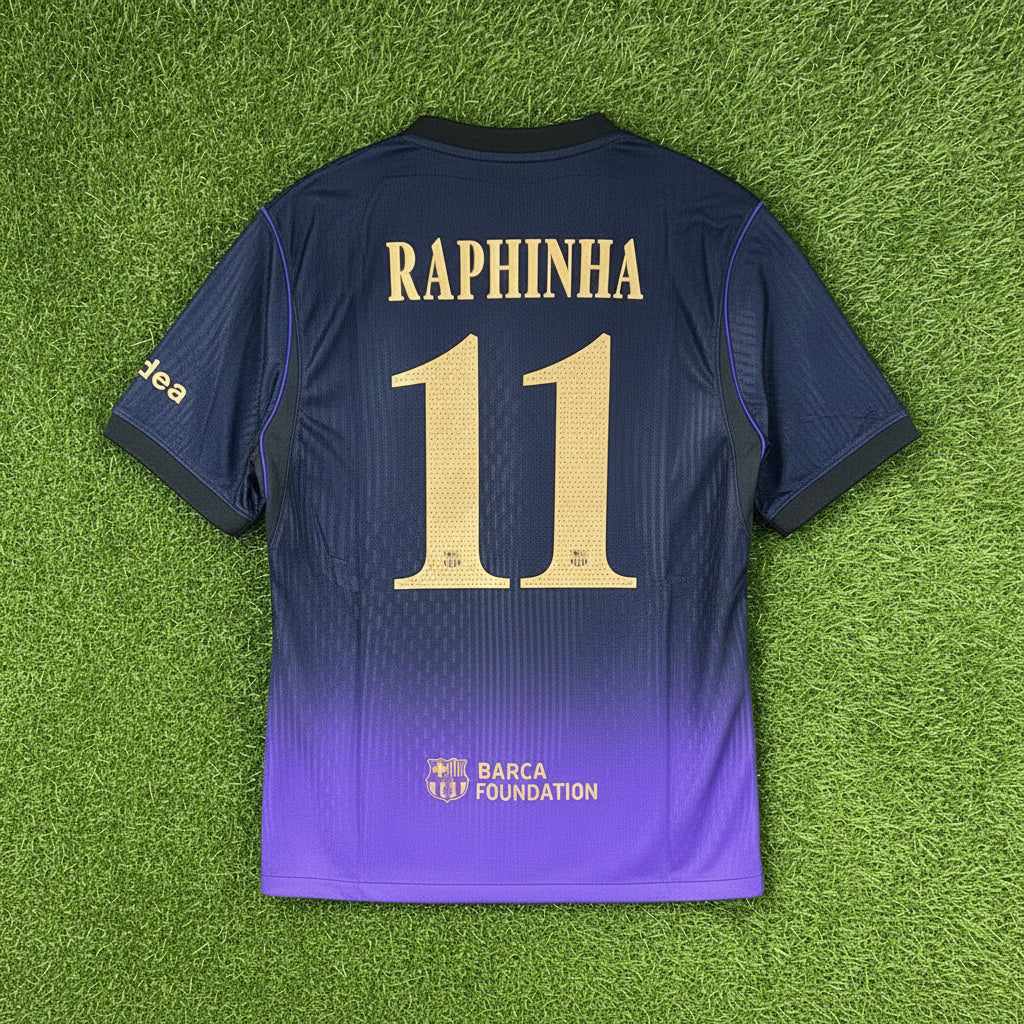 2026/2027 FC Barcelona #11 Raphina (Away) Player Version- Slim Fit