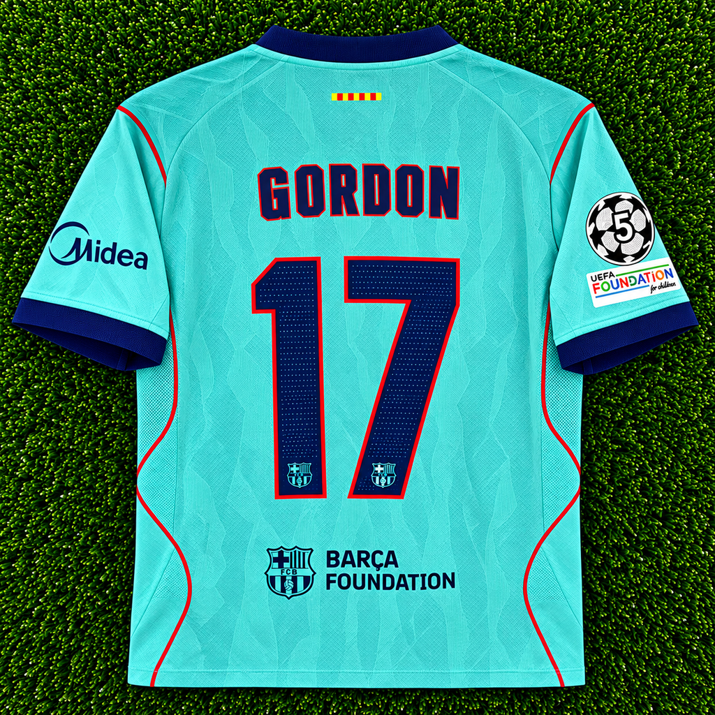 NEW 2026/2027 CL FC Barcelona #17 Gordon (3rd Kit) Player Version-Slim Fit