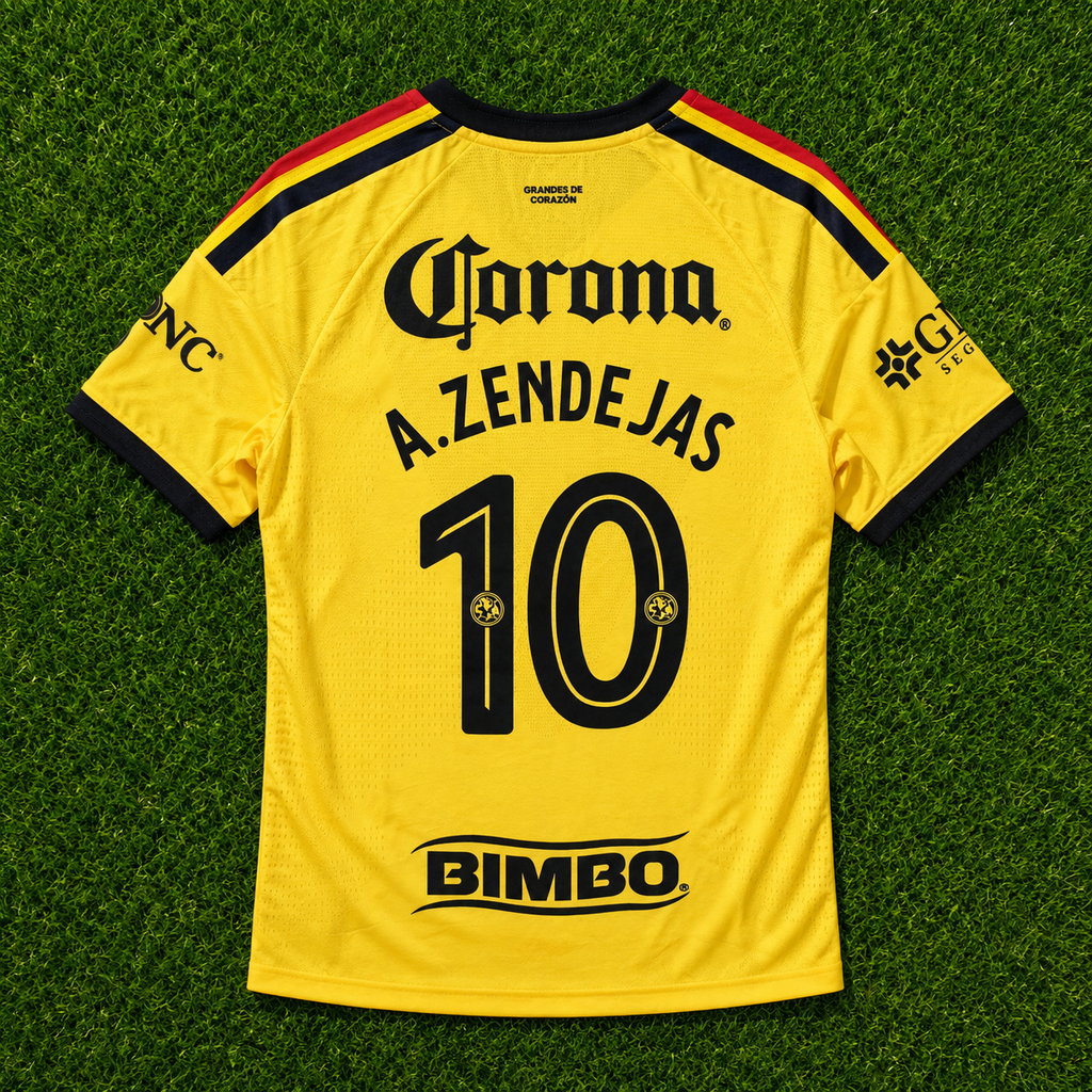 2026/2027 Club America #10 A. Zendejas (Home) Player Version- Slim Fit