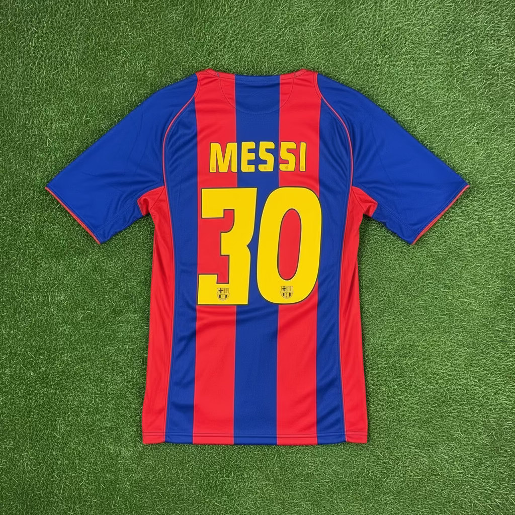 2004/2005 FC Barcelona #30 Messi (Home) Retro- Slim Fit