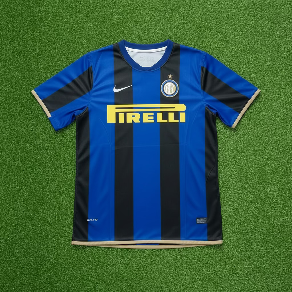 2007/2008 Inter Milan #8 Ibrahimovic (Home) Retro- Slim Fit