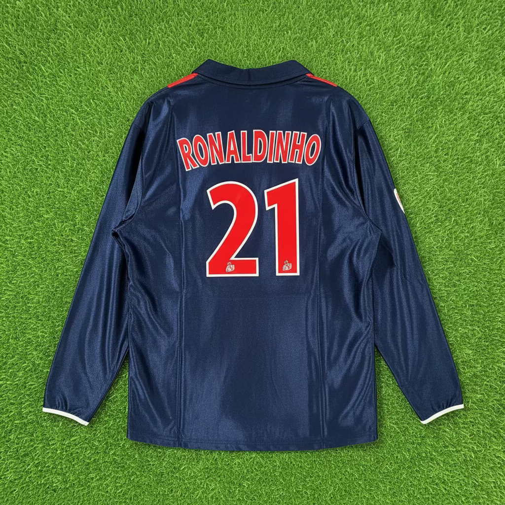 2001/2002 PSG #21 Ronaldinho (Home) Retro- Slim Fit