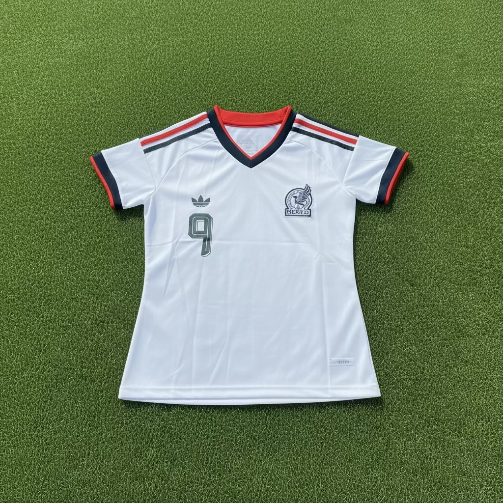 2026 Mexico #9 Raul (Away) Retro- Slim Fit - Womens