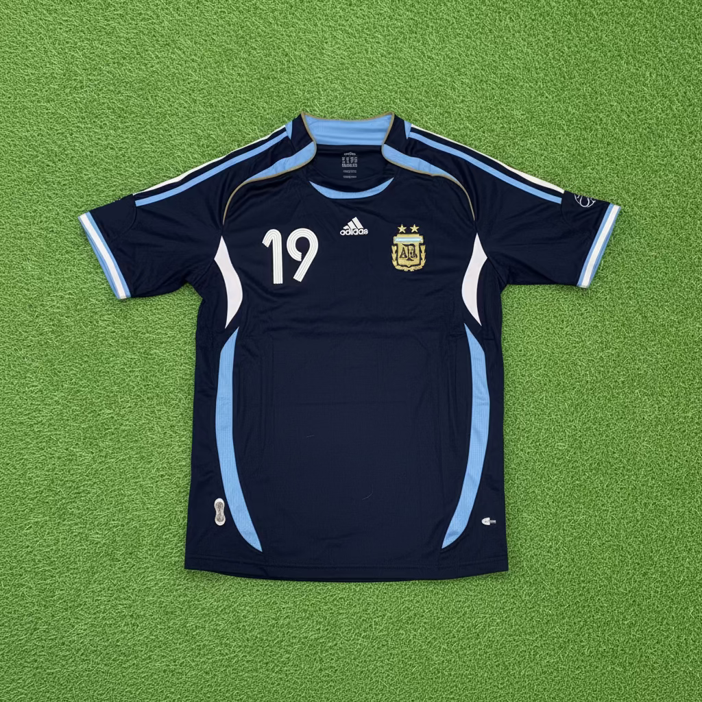 2006 Argentina #19 Messi (Away) Retro-Slim Fit