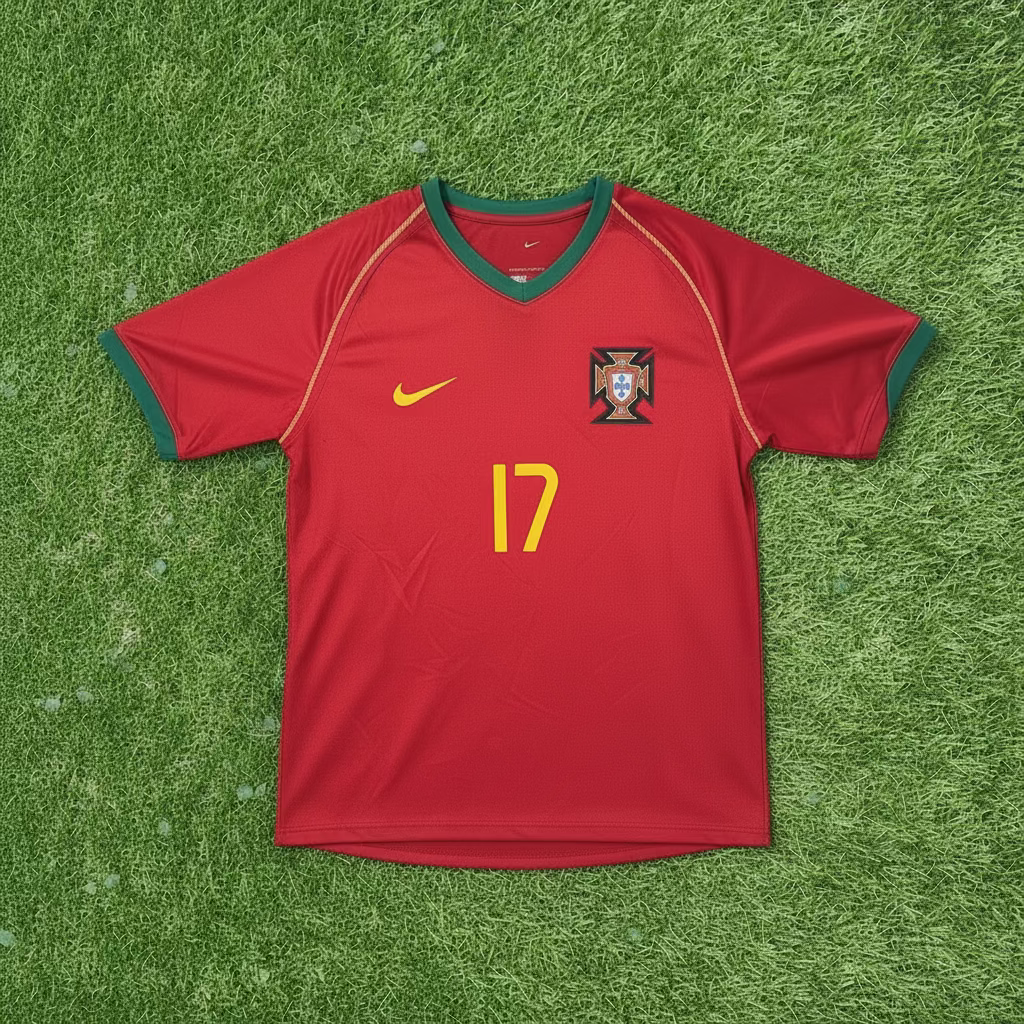 2006 Portugal #17 C.Ronaldo (Home) Retro- Slim Fit