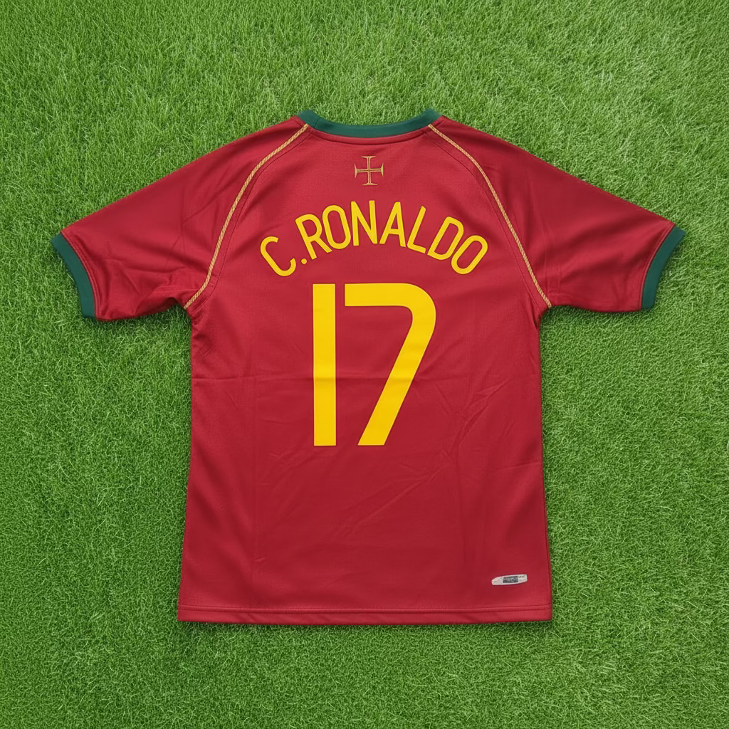 2006 Portugal #17 C.Ronaldo (Home) Retro- Slim Fit