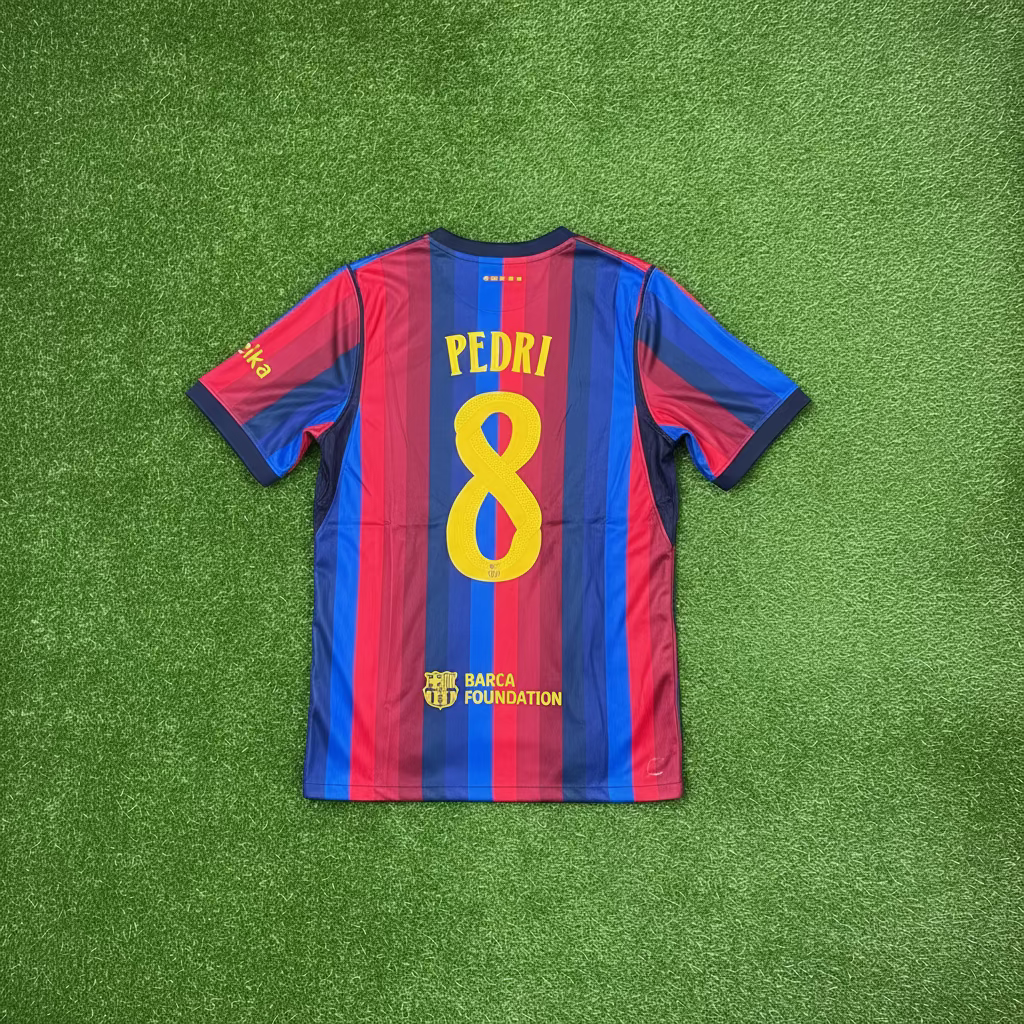 2026/2027 FC Barcelona #8 Pedri (Home) Fan Version- Slim Fit