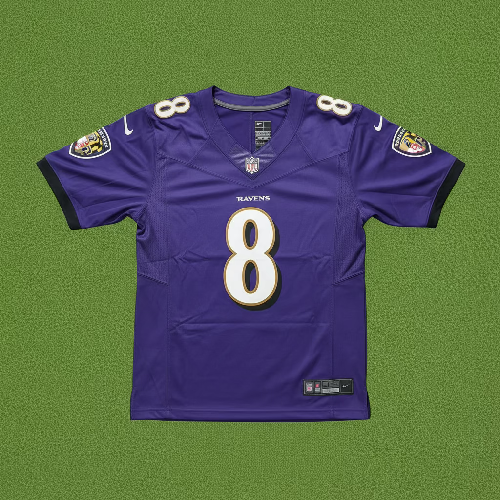 Baltimore Ravens #8 Jackson (Home) Authentic