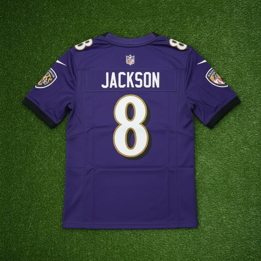 Baltimore Ravens #8 Jackson (Home) Authentic