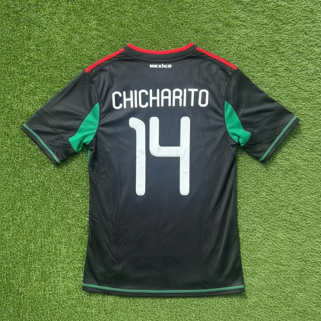 2010 Mexico #14 Chicharito (Away) Retro- Slim Fit