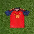 2026 Spain #20 Pedri (Home) Player Version- Slim Fit