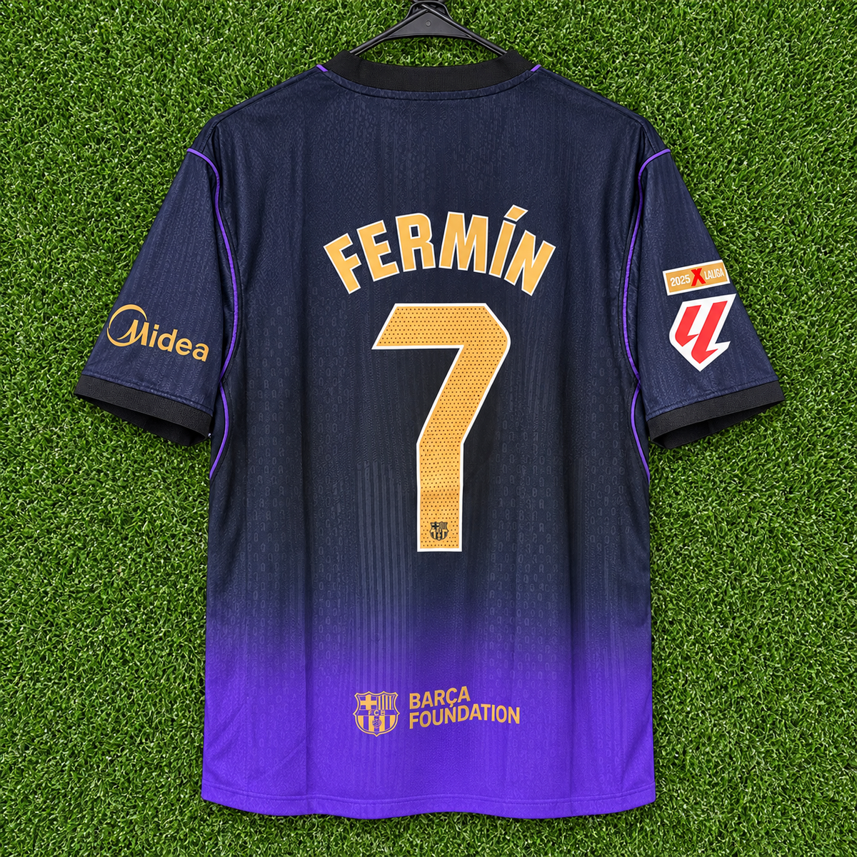 NEW 2026/2027 LA Liga FC Barcelona #7 Fermin (Away) Player Version-Slim Fit