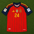 2026 Spain 2 Star #24 Cucurella (Home) Player Version- Slim Fit
