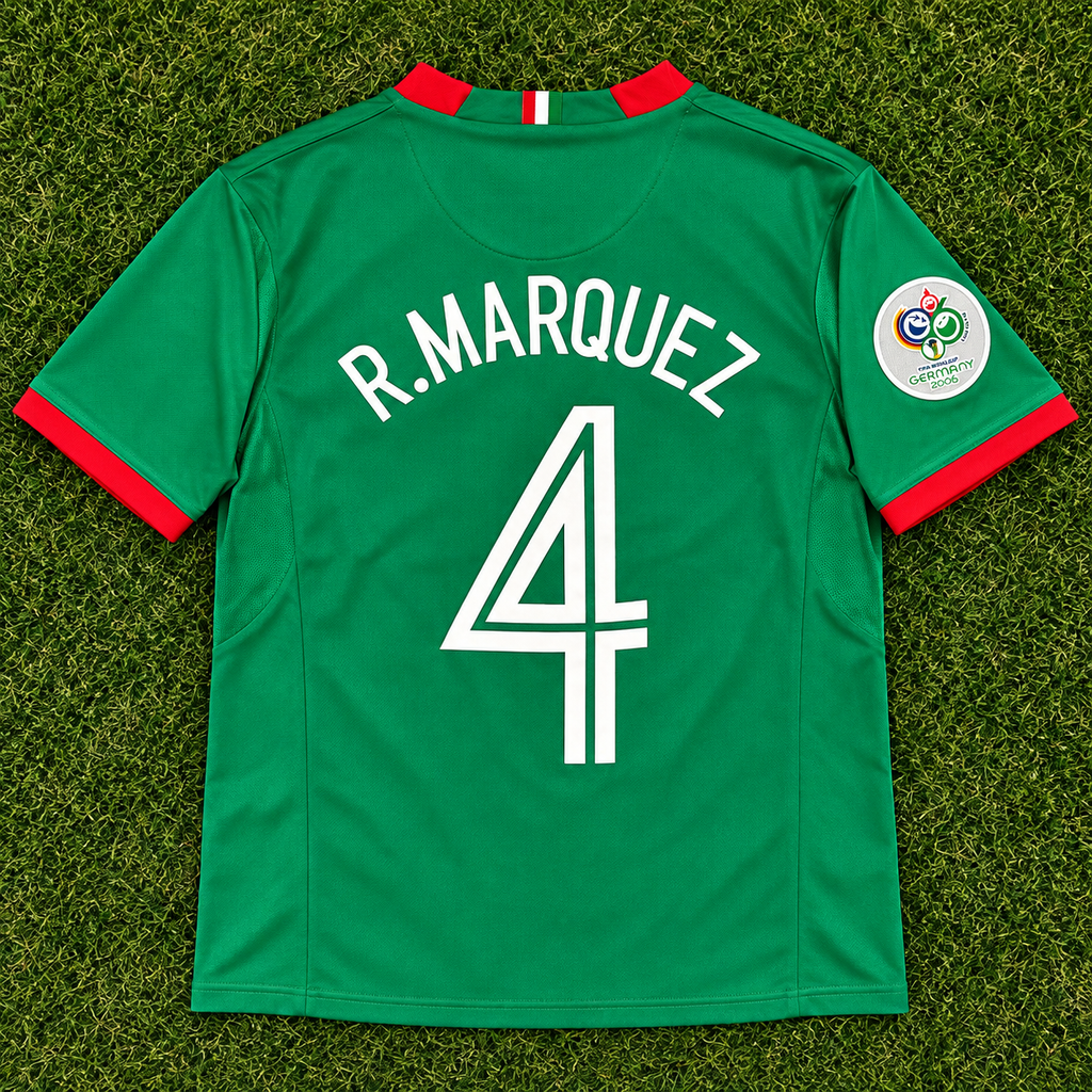 NEW 2010 WC Mexio #4 Rafa Marquez (Home) Retro-Slim Fit