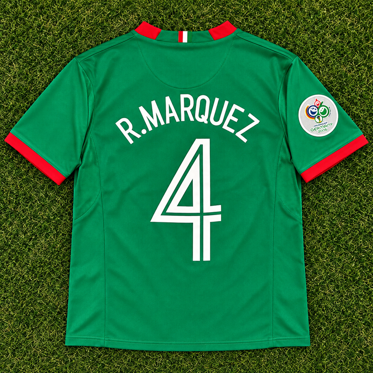 NEW 2010 WC Mexio #4 Rafa Marquez (Home) Retro-Slim Fit