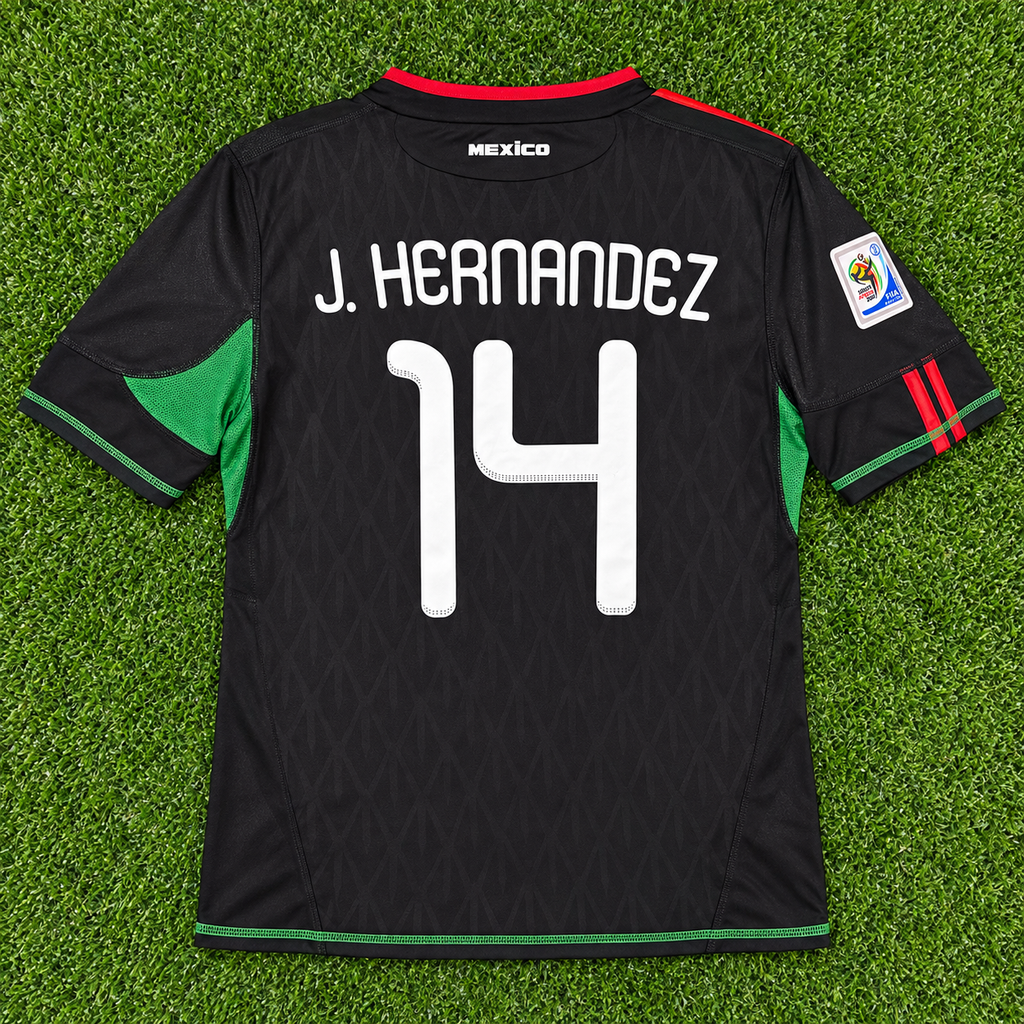 NEW 2010 Mexico WC #14 J. Hernandez (Away) Player Version- Slim Fit