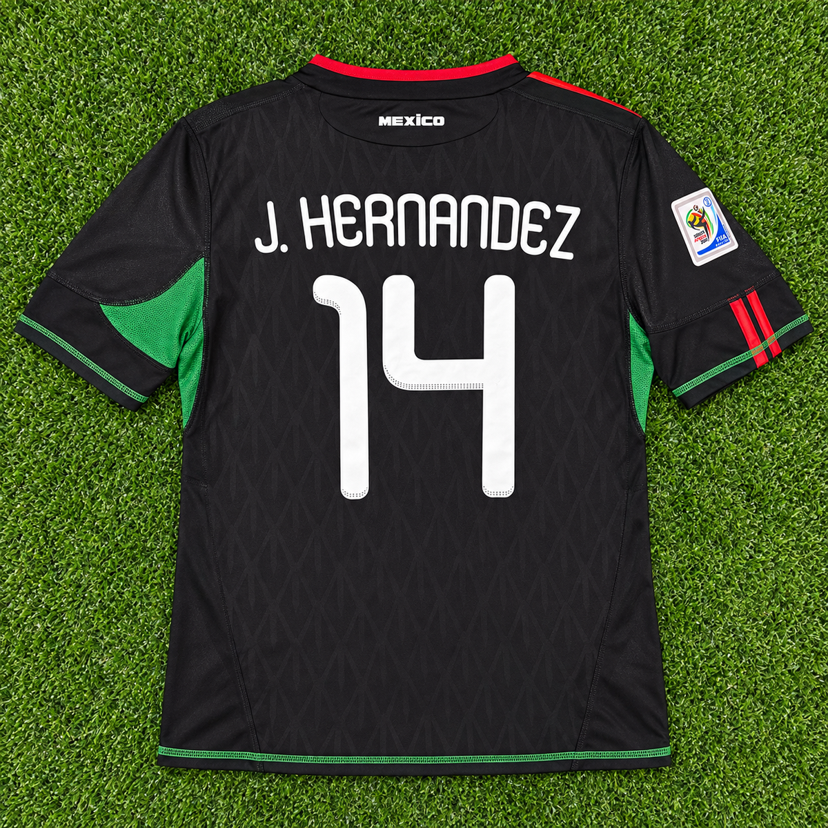 NEW 2010 Mexico WC #14 J. Hernandez (Away) Player Version- Slim Fit