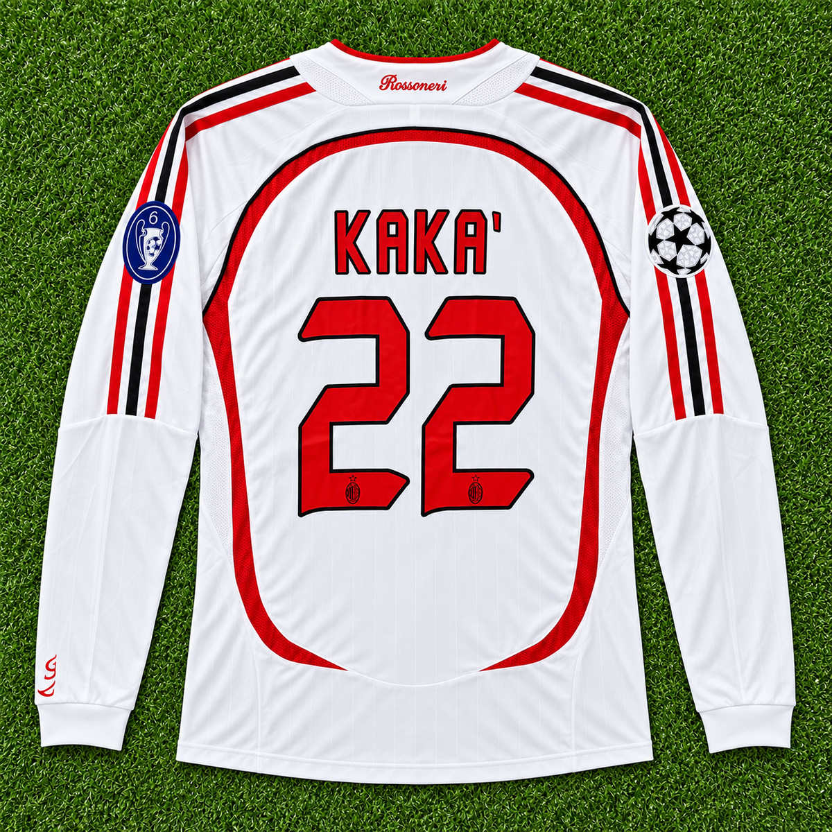 NEW 2006/2007 AC Milan CL Final #22 KAKA' (Away) Retro-Slim Fit