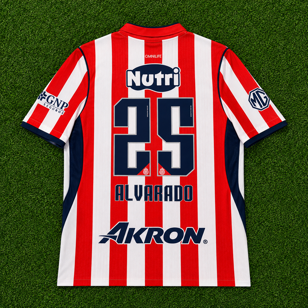 2026/2027 Chivas #25 Alvarado (Home) Player Version- Slim Fit