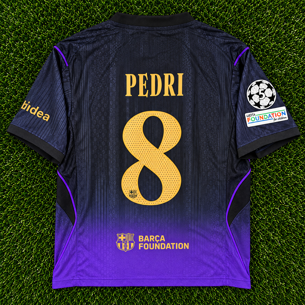 NEW 2026/2027 CL FC Barcelona #8 Pedri (away) Player Version-Slim Fit